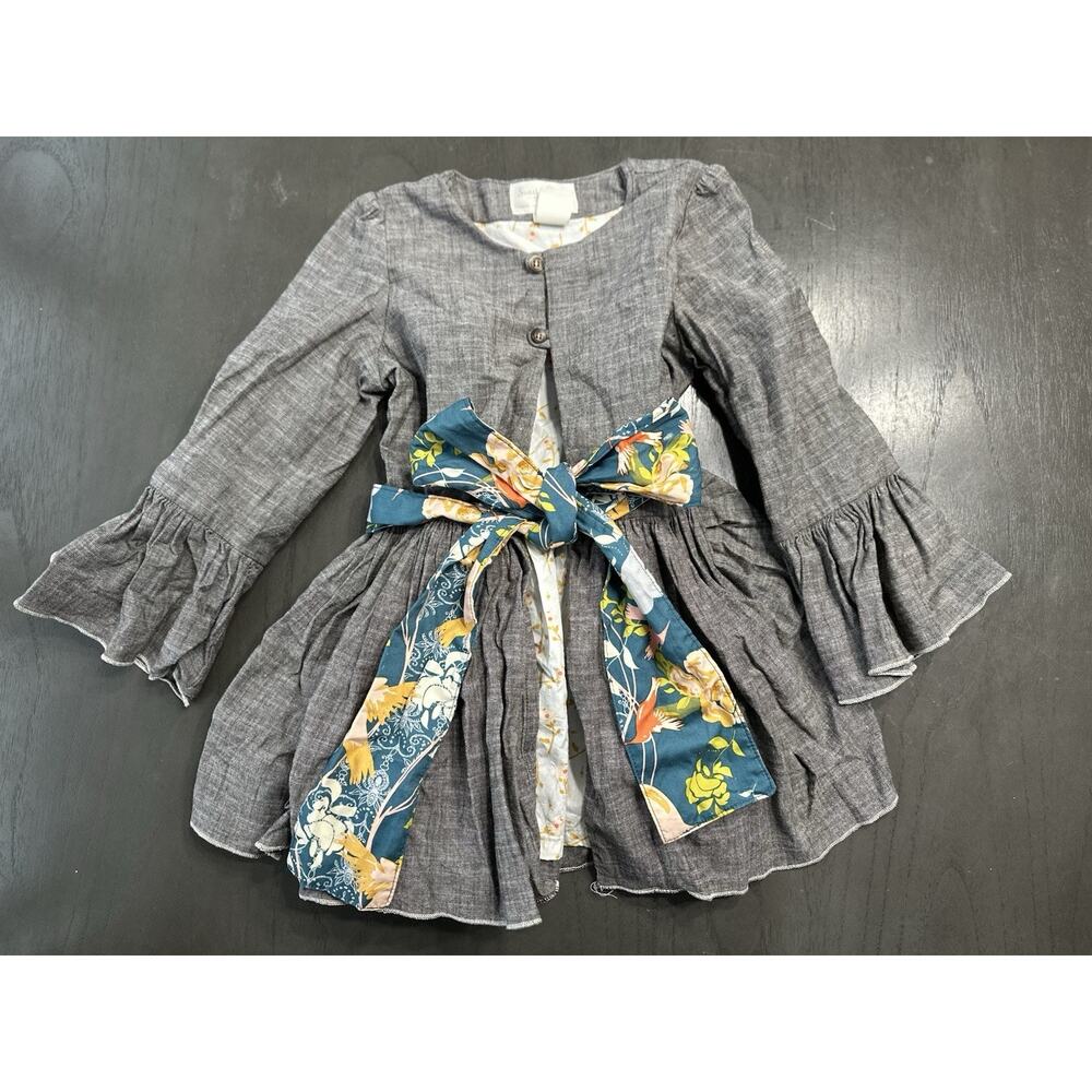 Sweet Honey Boutique Girls Size 8 Brown Taupe Belted Jacket